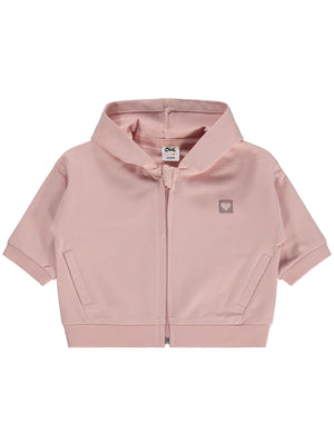 Civil Baby Civil Basic Kalp Etiketli Kapüşonlu 6-18 Ay Hırka - Pembe