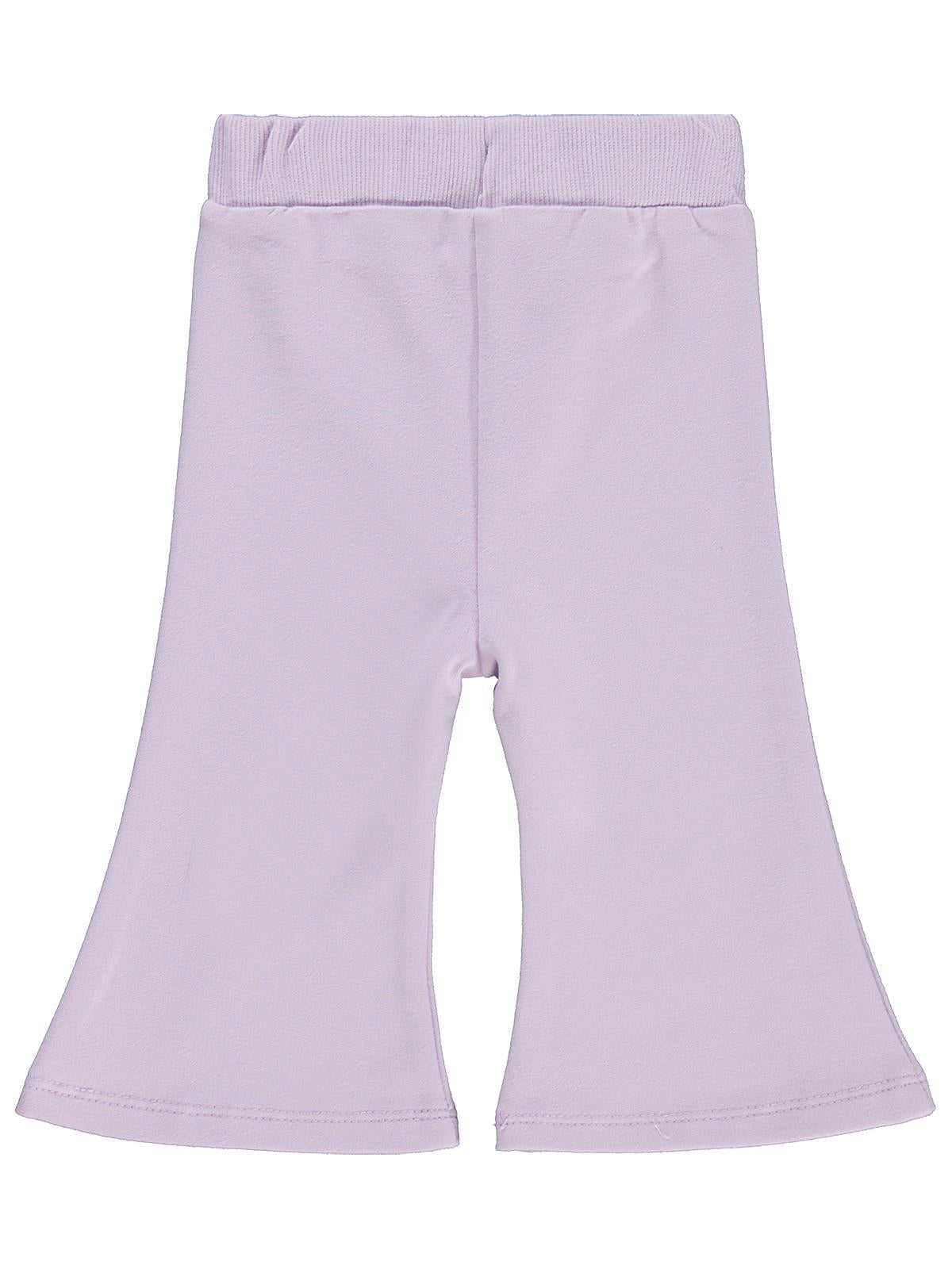 Civil Baby Civil Basic Kalp Etiketli İspanyol Paça 6-18 Ay Eşofman Altı - Lila