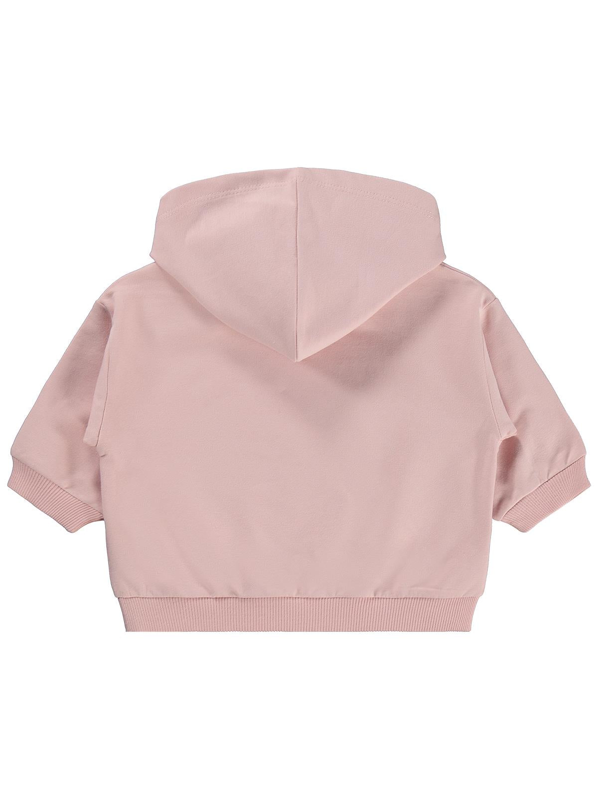 Civil Baby Civil Basic Kalp Etiketli Kapüşonlu 6-18 Ay Sweatshirt  - Pembe