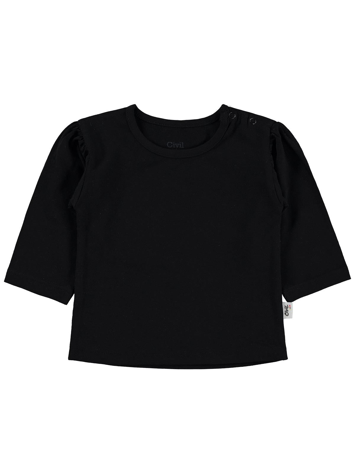 Civil Baby Düz Basic 6-18 Ay Sweatshirt - Siyah