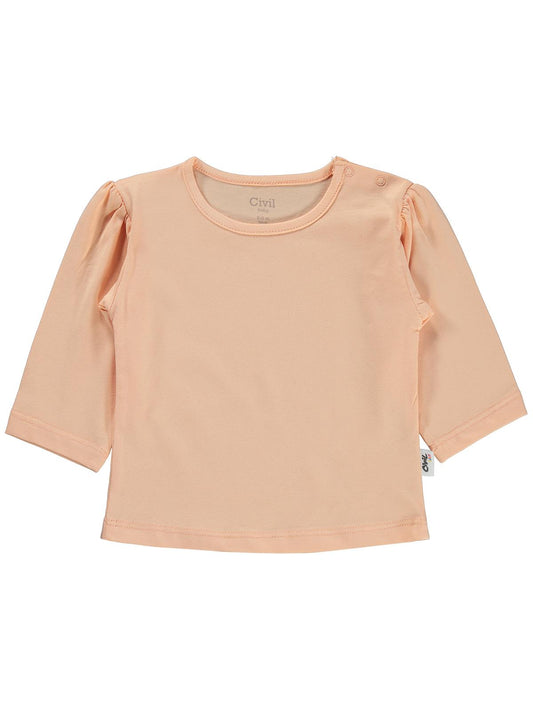 Civil Baby Düz Basic 6-18 Ay Sweatshirt - Pudra