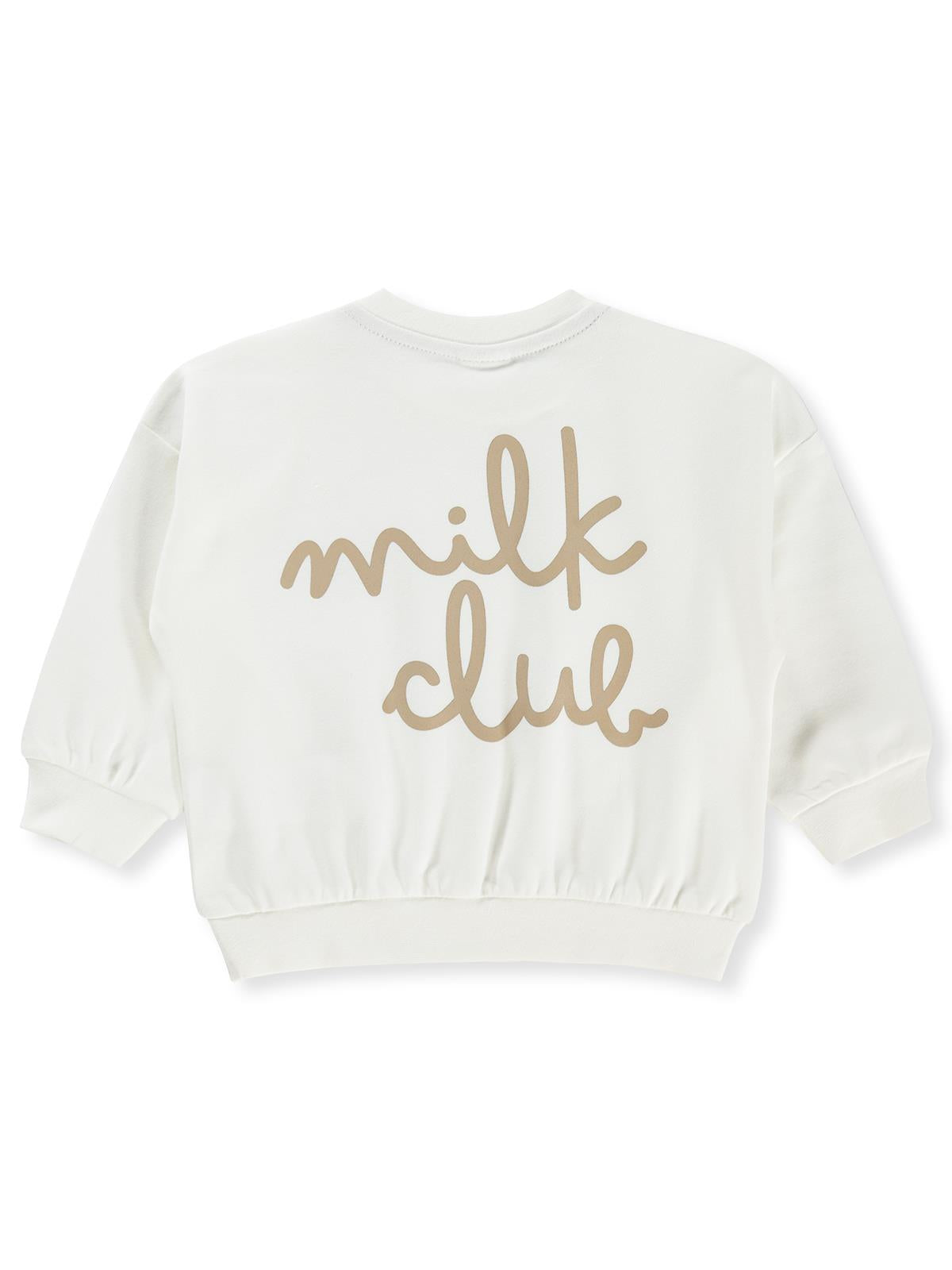 Civil Baby Milk Club Baskılı 3-18 Ay Sweatshirt - Ekru