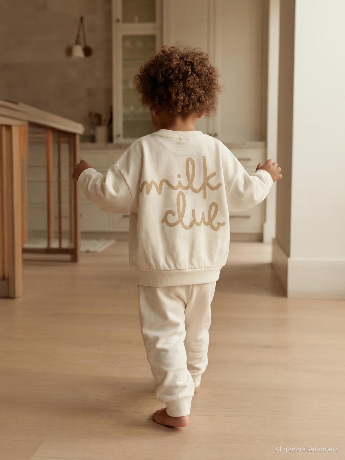 Civil Baby Milk Club Baskılı 3-18 Ay Sweatshirt - Ekru