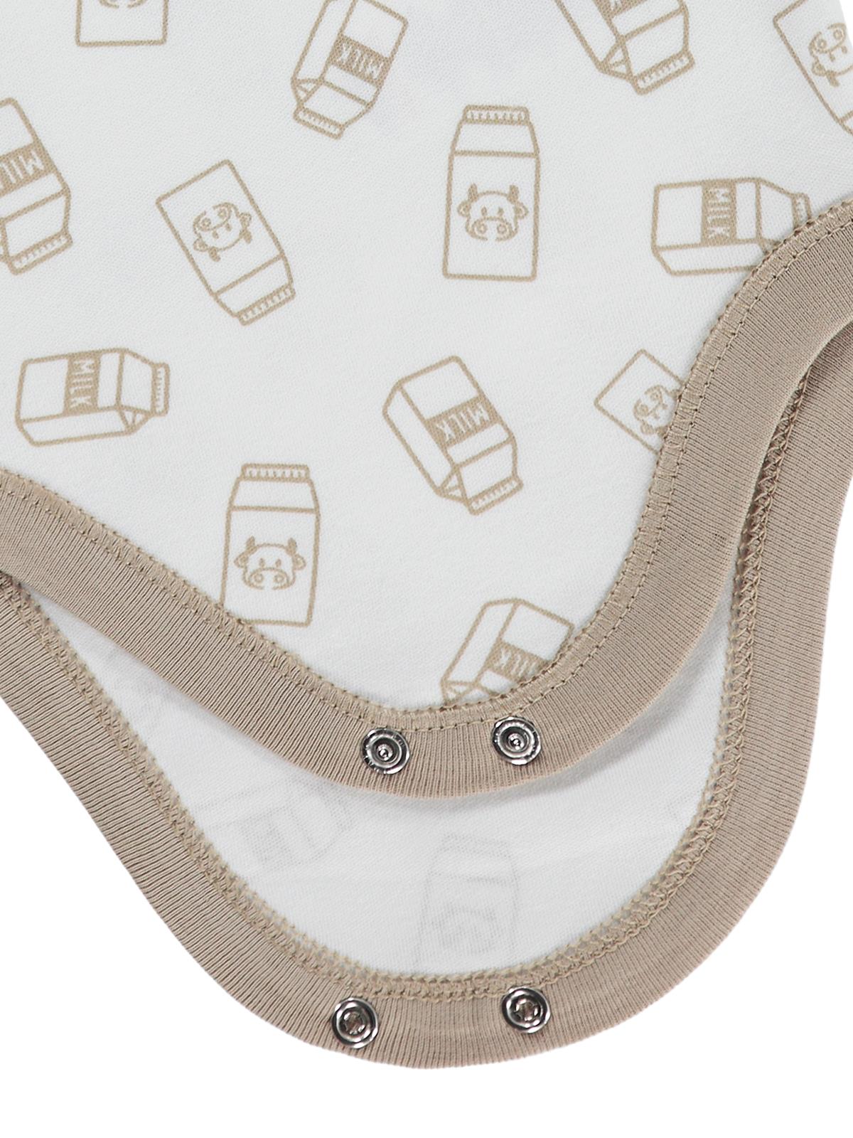 Civil Baby Milk Baskılı 2'li Set 3-18 Ay Çıtçıtlı Badi - Ekru