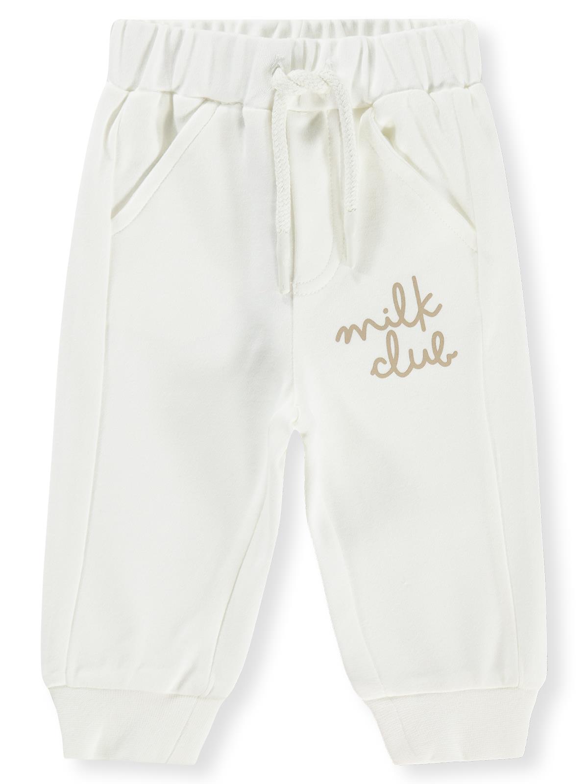 Civil Baby Milk Club Baskılı 3-18 Ay Tek Alt Bebe - Ekru