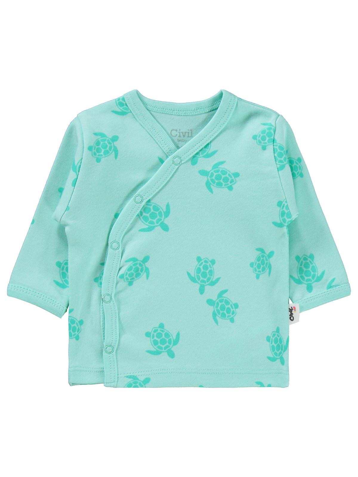 Civil Baby Kaplumbağa Empirme  Zıbın Takımları - Yeşil