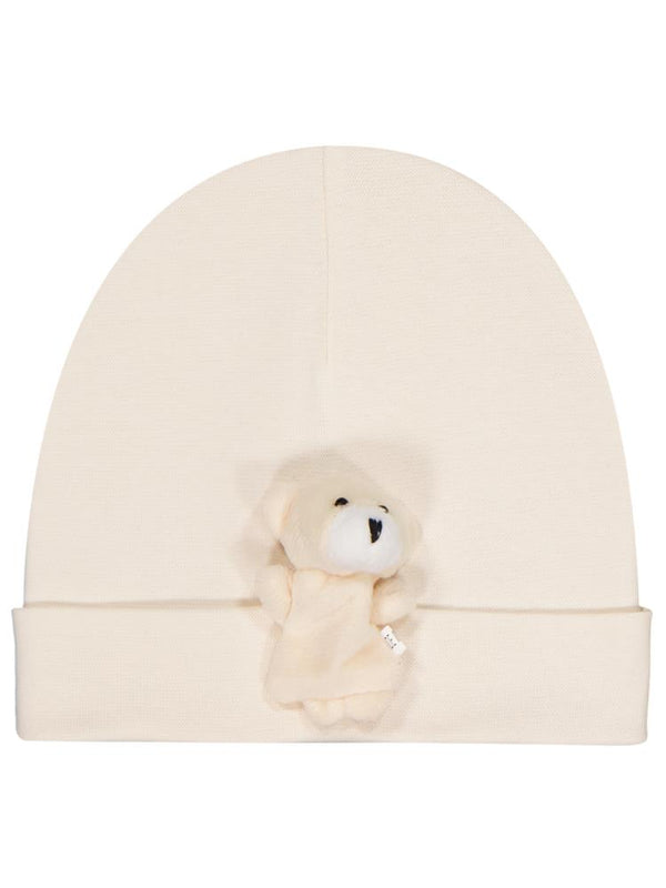 Civil Baby Küçük Oyuncaklı Bebe Şapka Bere ve Setler - Ekru