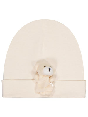 Civil Baby Küçük Oyuncaklı Bebe Şapka Bere ve Setler - Ekru