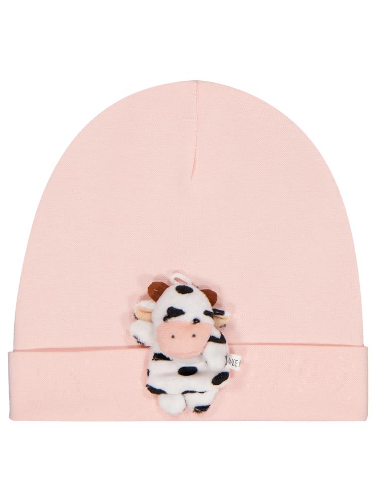 Civil Baby Küçük Oyuncaklı Bebe Şapka Bere ve Setler - Pudra