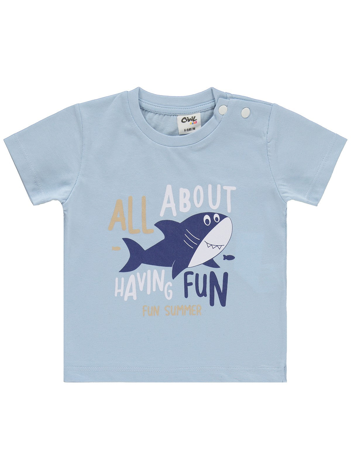 Civil Baby Köpek Balığı Baskılı 3'lü Set 6-18 Ay Takım