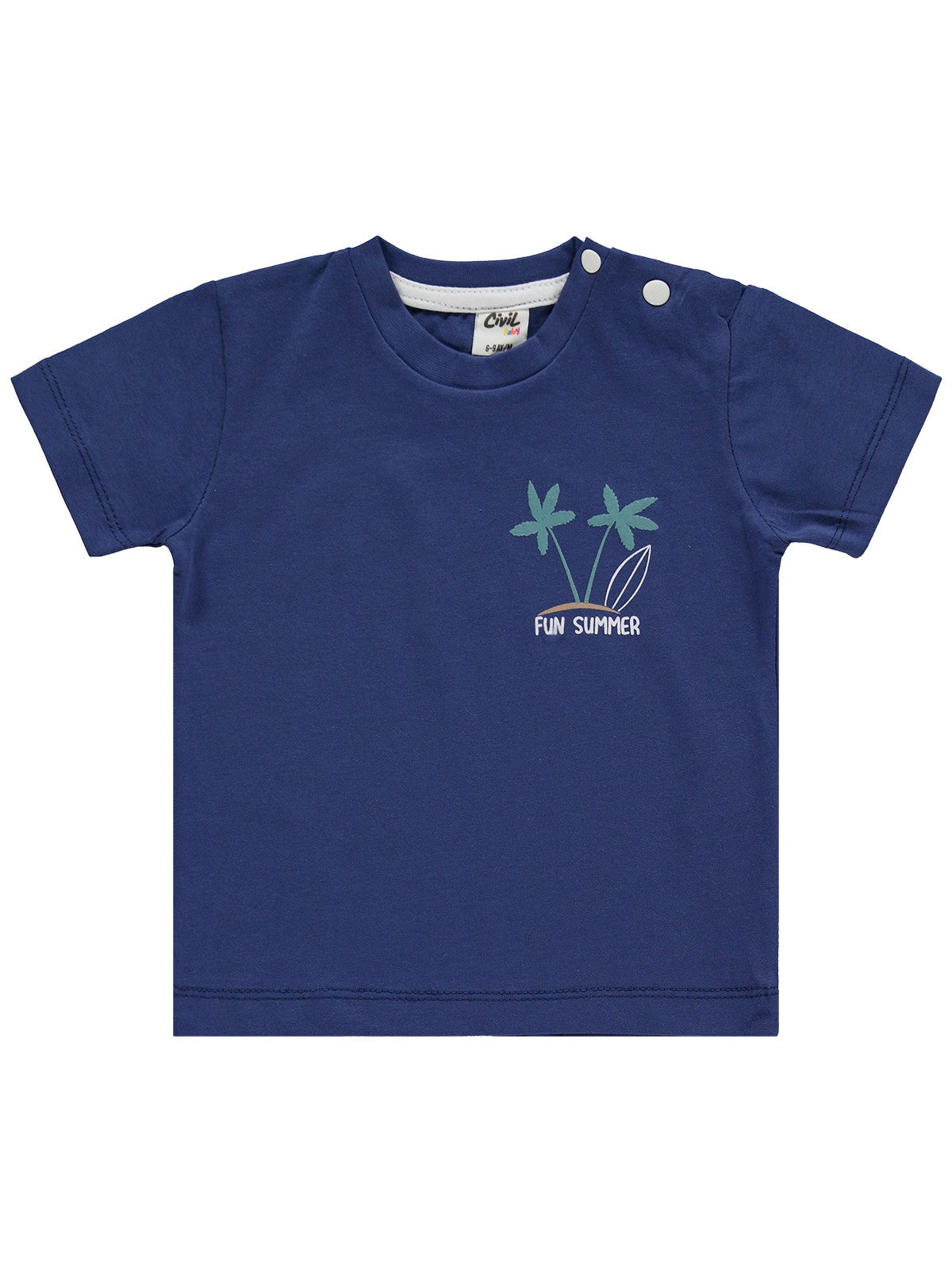 Civil Baby Köpek Balığı Baskılı 3'lü Set 6-18 Ay Takım