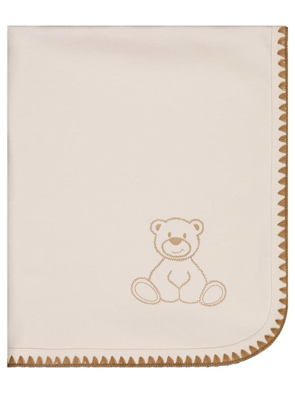 Civil Baby Ayıcık Baskılı Battaniye - Fil Dişi