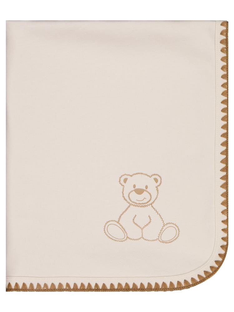 Civil Baby Ayıcık Baskılı Battaniye - Fil Dişi