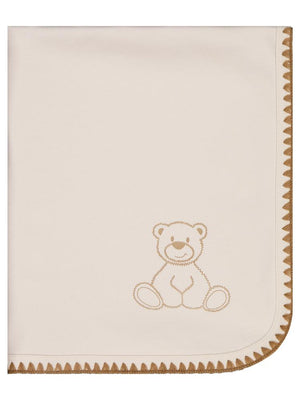 Civil Baby Ayıcık Baskılı Battaniye - Fil Dişi