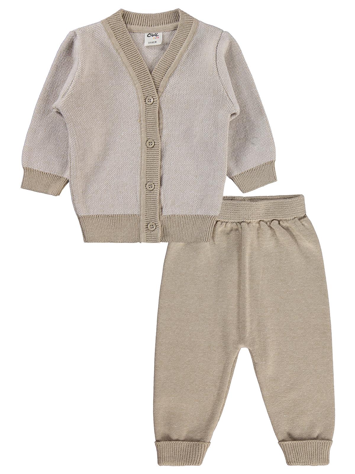 Civil Baby Hırkalı 6-18 Ay Takım - Bej