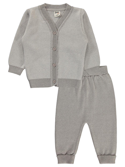 Civil Baby Hırkalı 6-18 Ay Takım - Gri