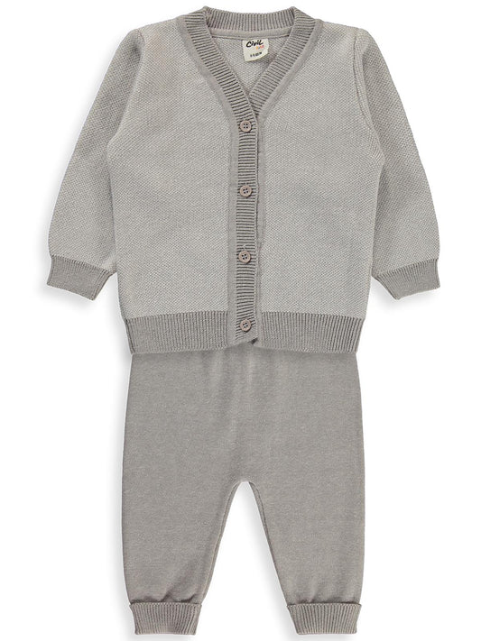 Civil Baby Hırkalı 6-18 Ay Takım - Gri