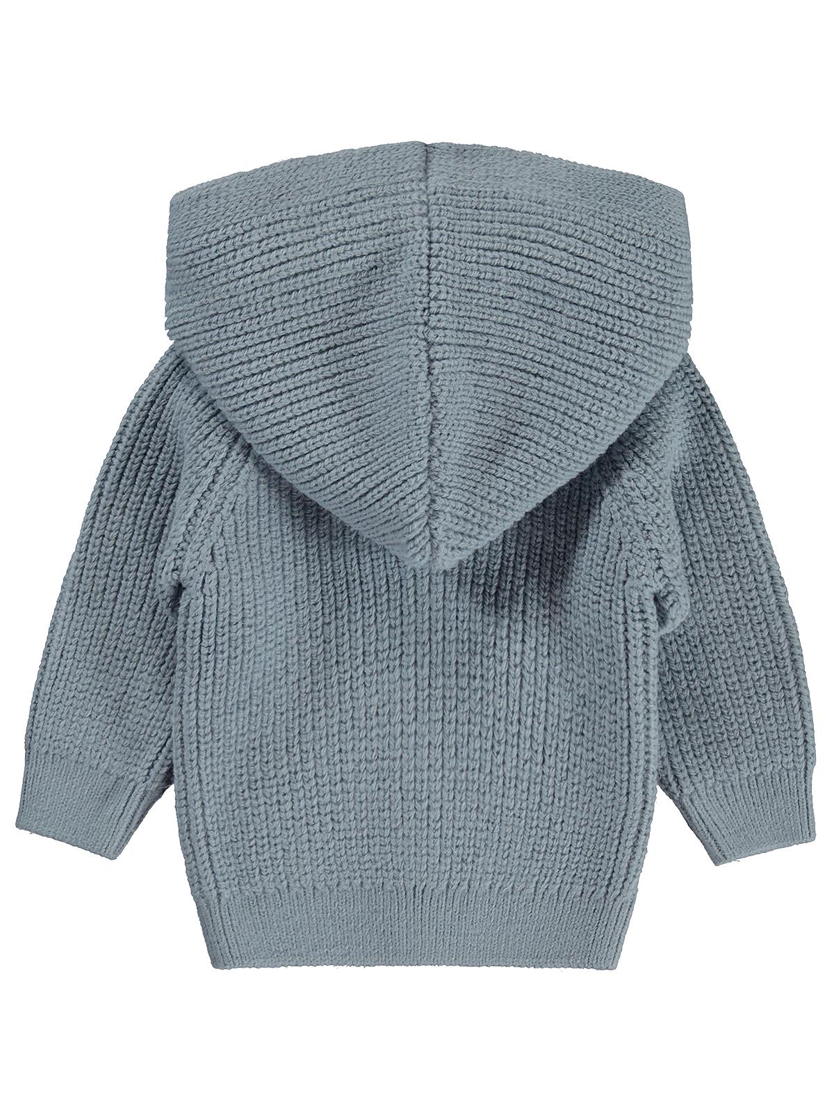 4522 Civil Baby Ayıcık Kulaklı 6-18 Ay Hırka - Mavi