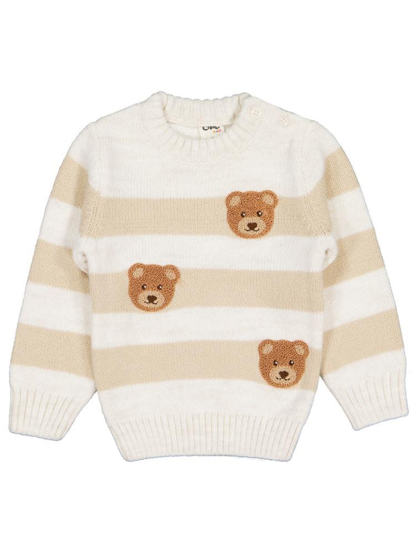 Civil Baby Ayıcık Nakışlı 6-18 Ay Kazak - Ekru