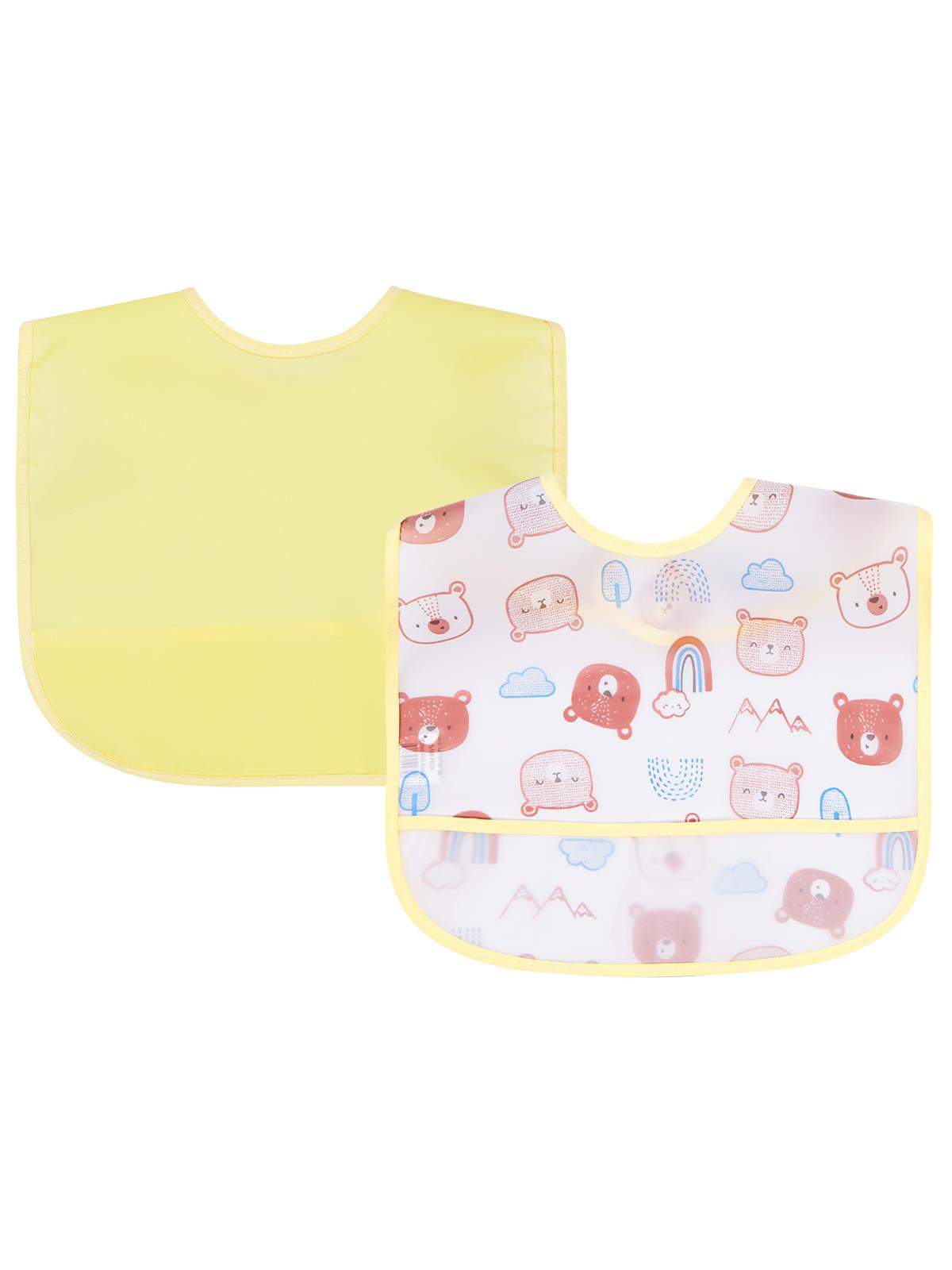 Civil Baby Ayıcık Empirme 2li Mama Önlüğü - Ekru