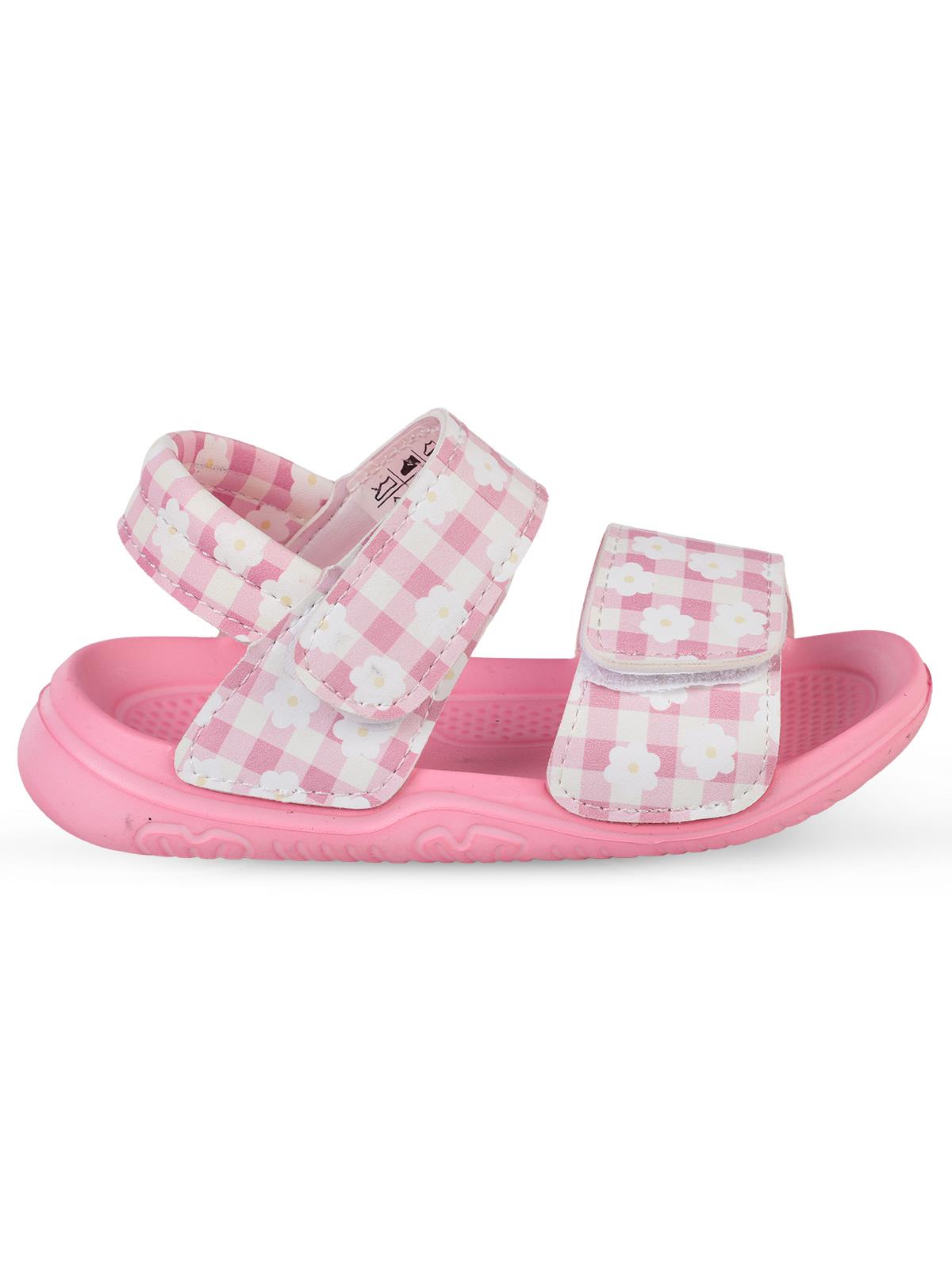 Civil Girls Papatya Baskılı 26-32 Numara Sandalet - Pembe