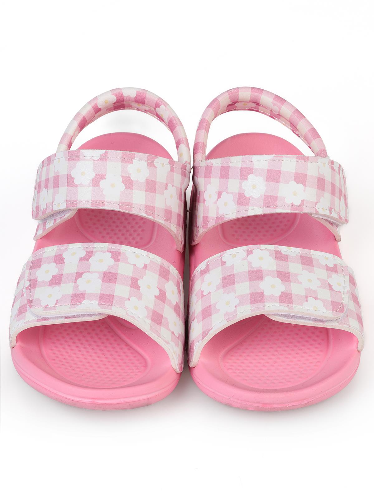 Civil Girls Papatya Baskılı 26-32 Numara Sandalet - Pembe