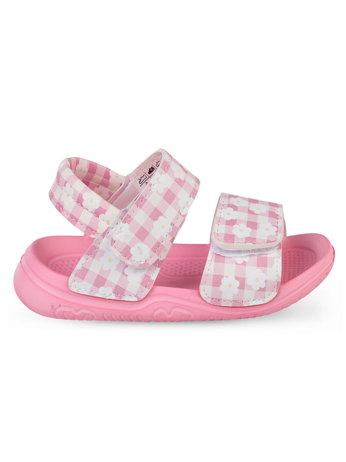 Civil Girls Papatya Baskılı 20-24 Numara Sandalet - Pembe