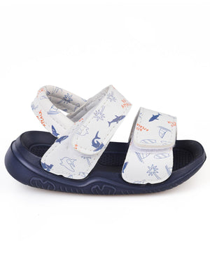 Civil Boys Köpekbalığı Desenli 20-24  Numara Sandalet - Beyaz