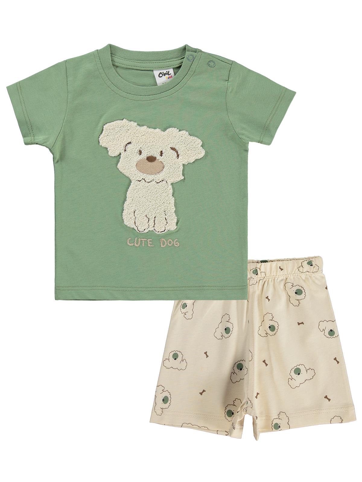 Civil Baby Köpek Baskılı 3'lü Set 6-18 Ay Takım