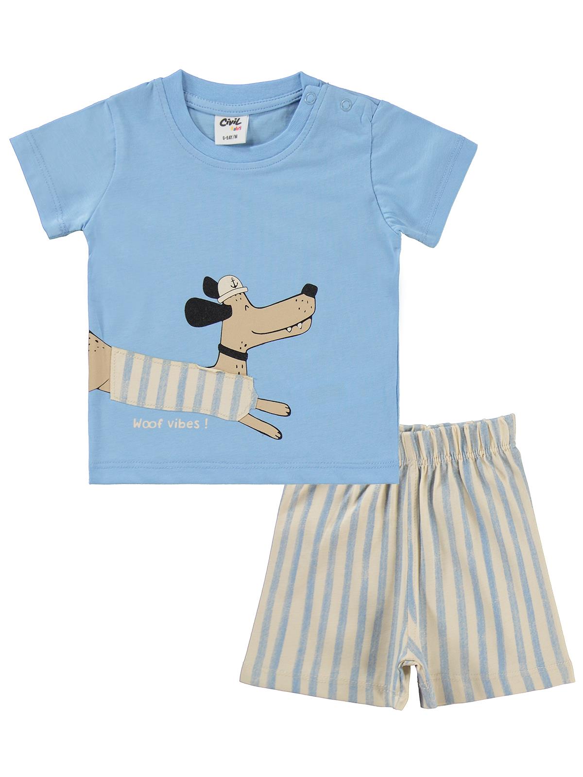 Civil Baby Köpek Baskılı 3'lü Set 6-18 Ay Takım