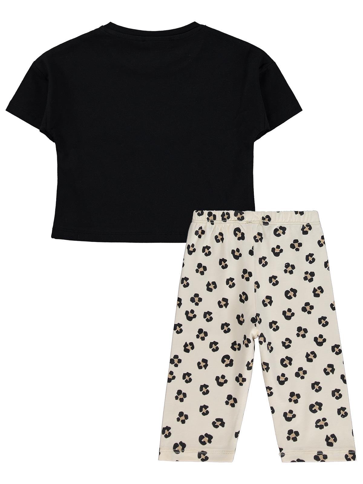 Civil Girls Ayıcık Baskılı 2-5 Yaş Takım - Siyah