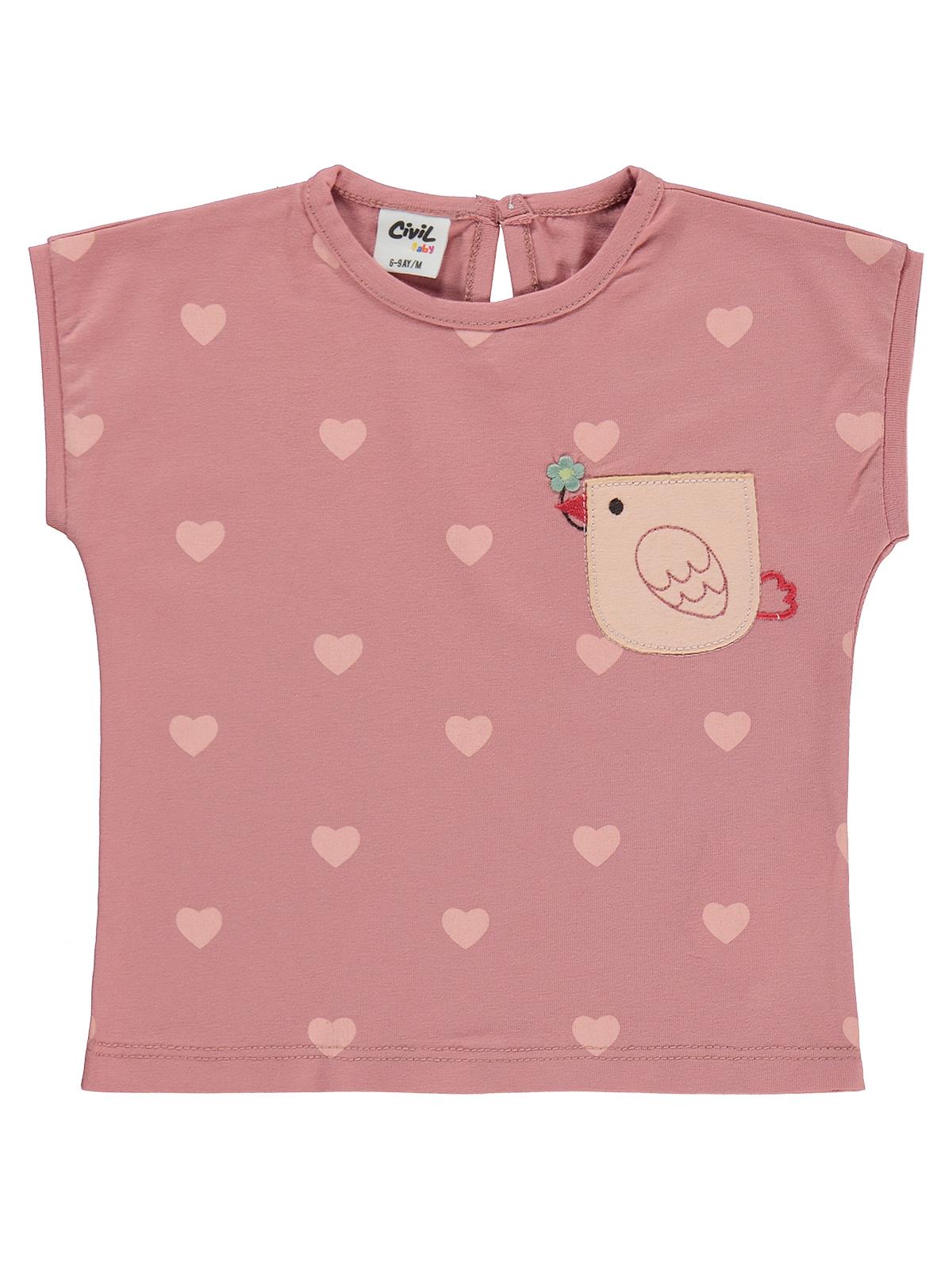 Civil Baby Kuş Baskılı 6-18 Ay Takım - Turuncu