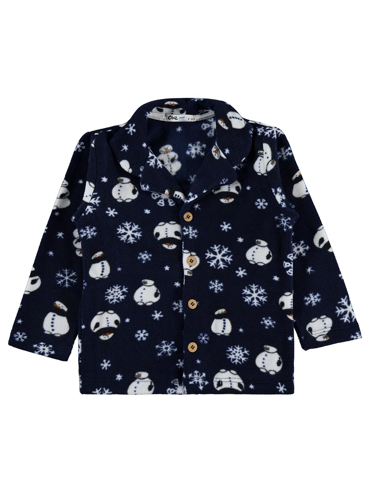 Civil Boys Kardan Adam Baskılı 2-5 Yaş Pijama Takımı - Lacivert