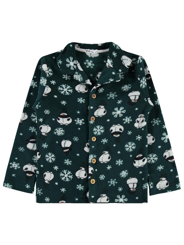 Civil Boys Kardan Adam Baskılı 6-9 Yaş Pijama Takımı - Yeşil