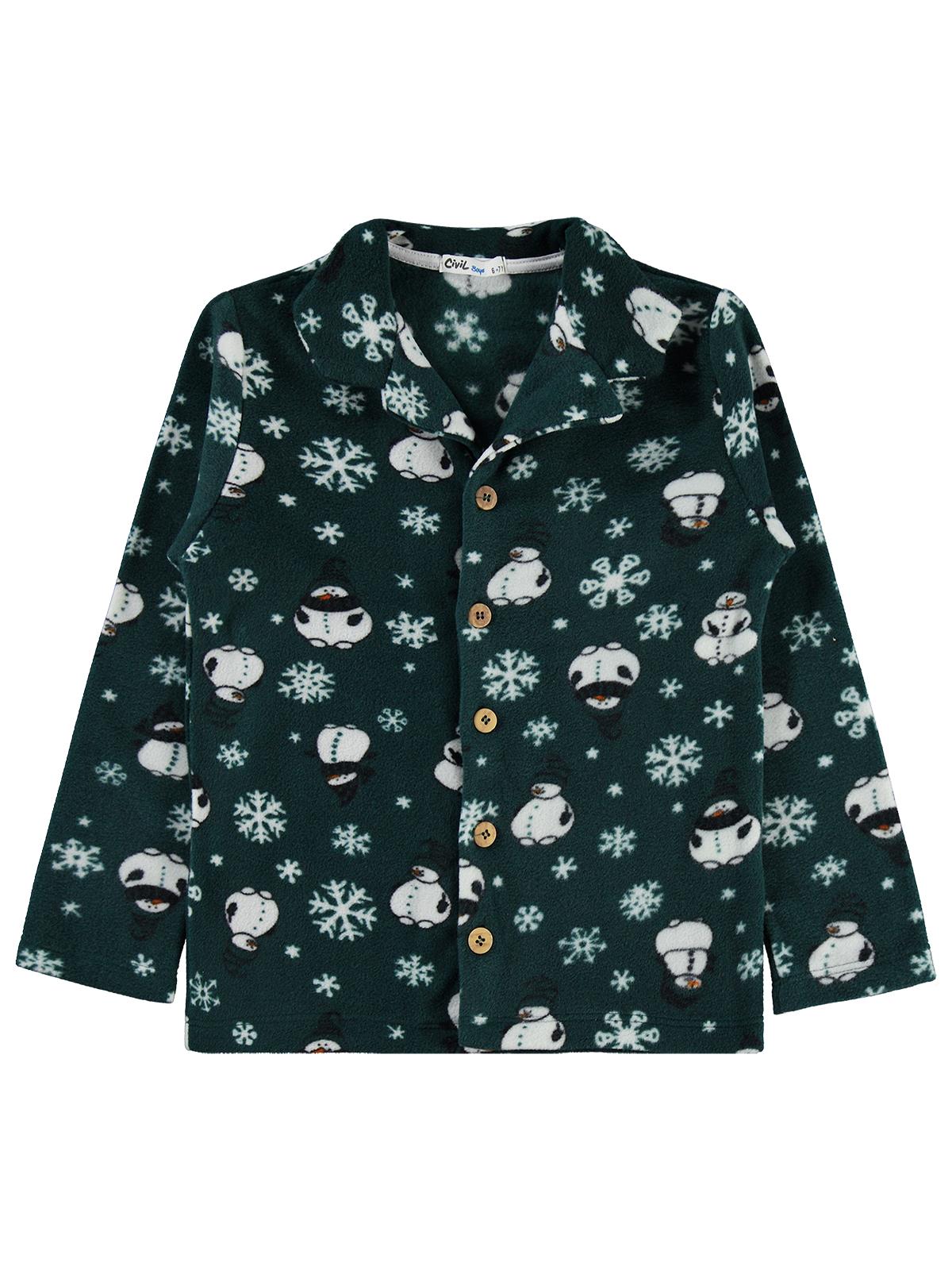 Civil Boys Kardan Adam Baskılı 6-9 Yaş Pijama Takımı - Yeşil