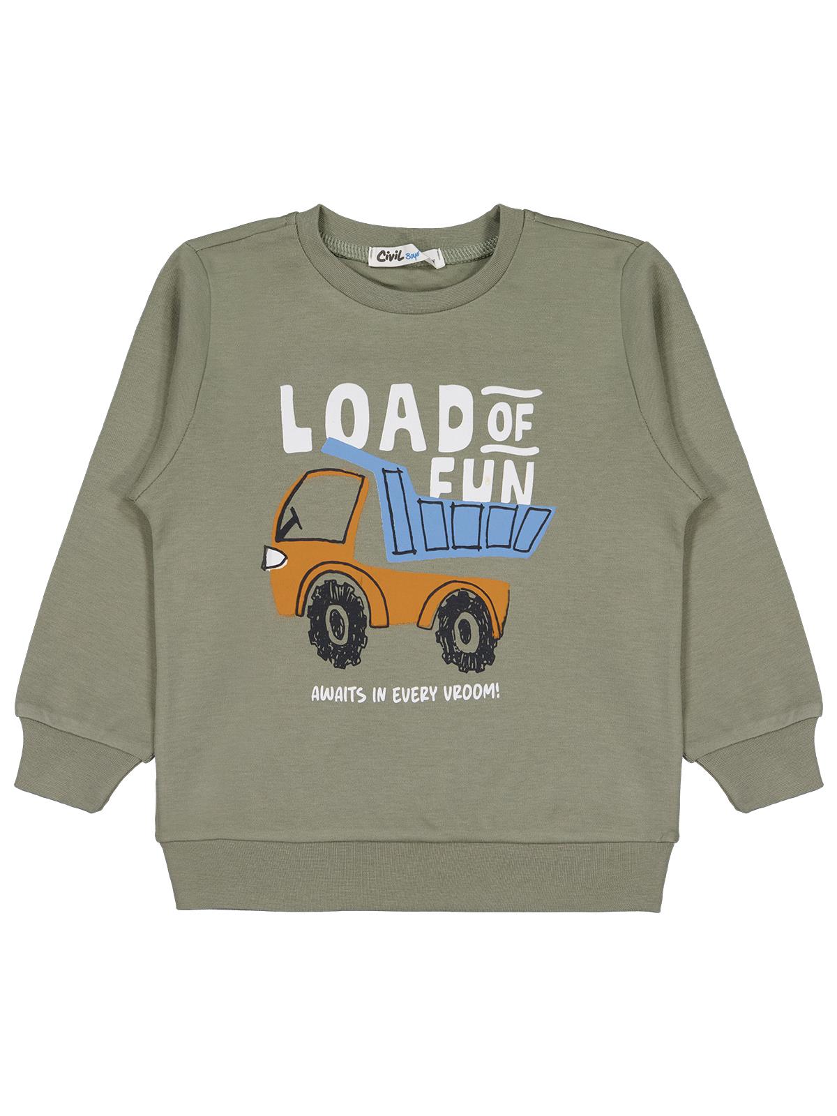 Civil Boys Load Baskılı 2-5 Yaş Sweatshirt Km - Haki