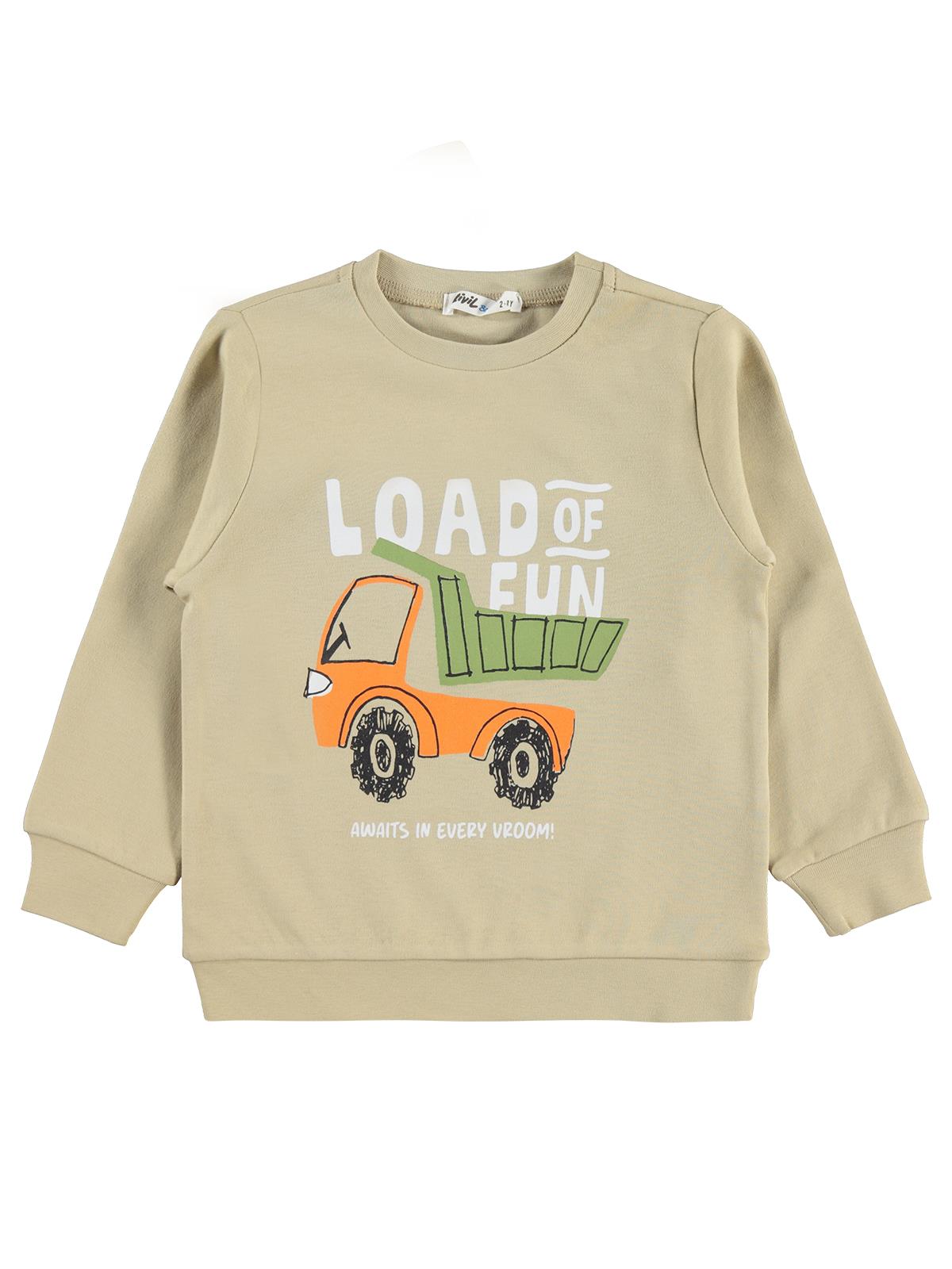 Civil Boys Load Baskılı 2-5 Yaş Sweatshirt Km - Bej