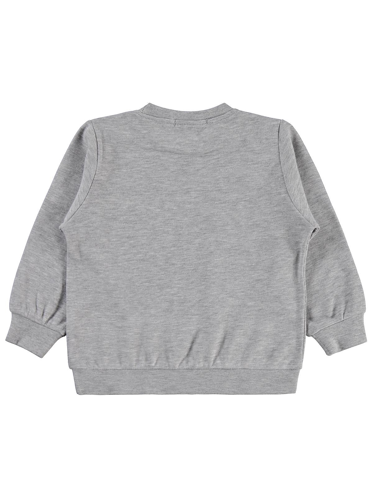 Civil Erkek Çocuk Astronot Baskılı Sweatshirt Km | İnterlok Uzun Kol | Okul Kreş ve Günlük Kullanım - Gri