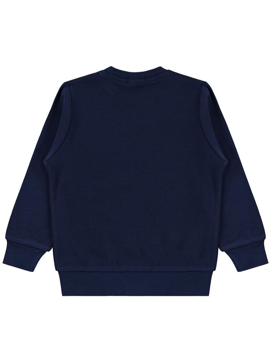 Civil Erkek Çocuk Uzay Mekiği Baskılı Sweatshirt Km | İnterlok | Okul Kreş ve Günlük Kullanım - Lacivert