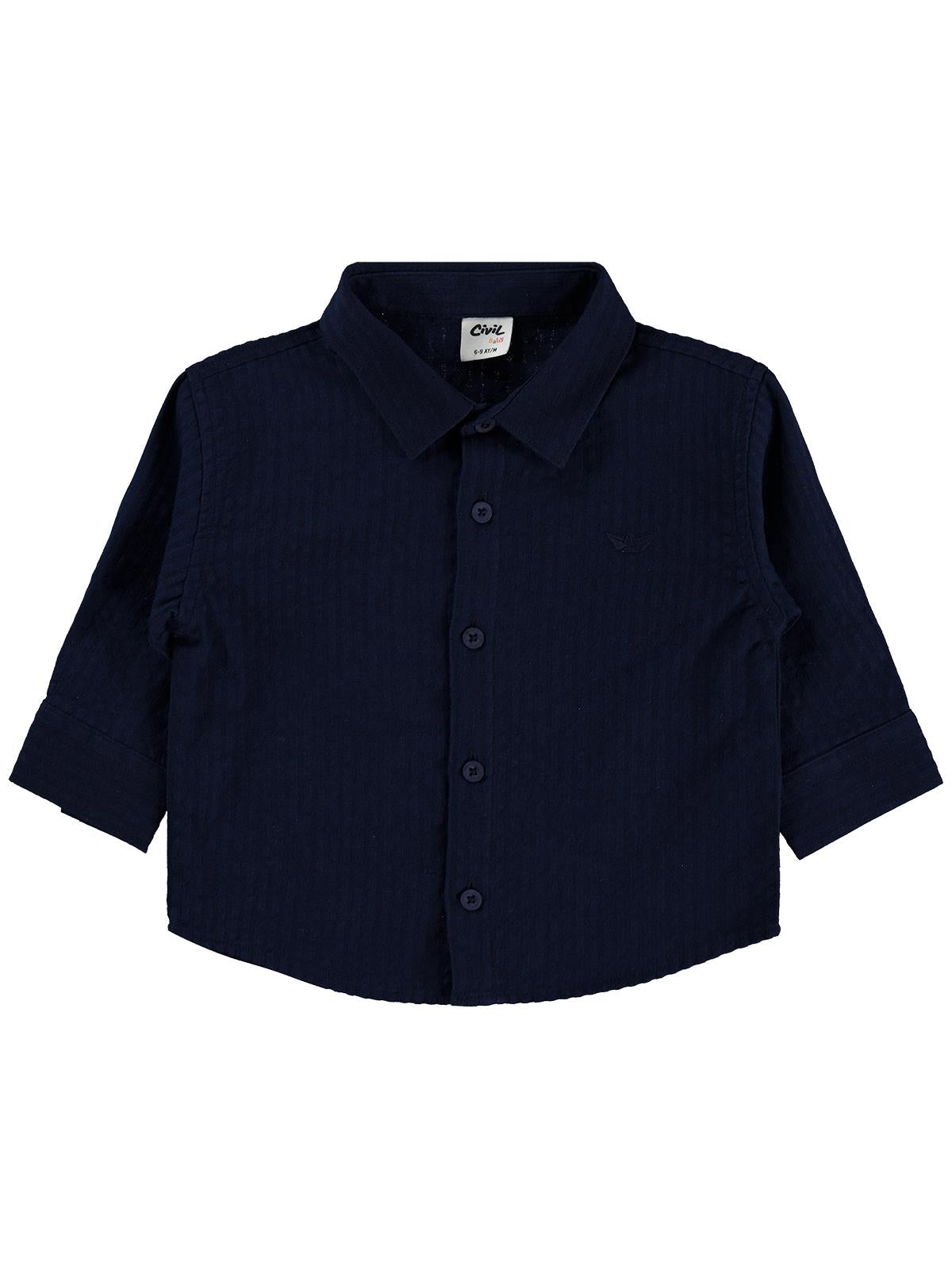Civil Baby Yelken Nakışlı 6-18 Ay Gömlek - Lacivert