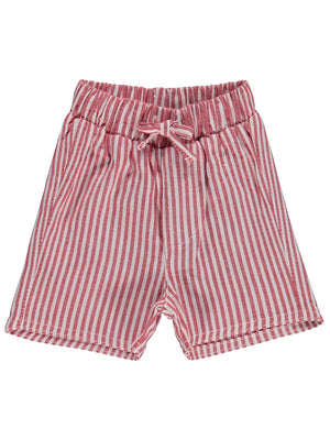 Civil Baby Çizgili 6-18 Ay Şort - Kırmızı
