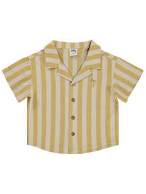 Civil Baby Çizgili 6-18 Ay Gömlek - Hardal