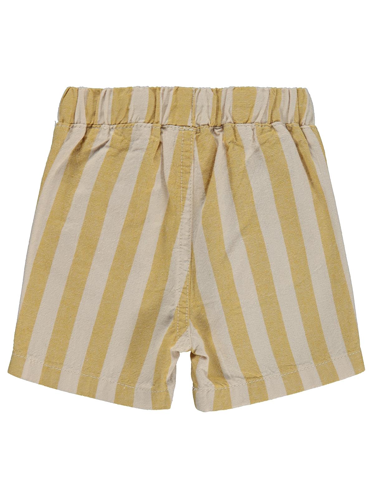 Civil Baby Çizgili 6-18 Ay Şort - Hardal