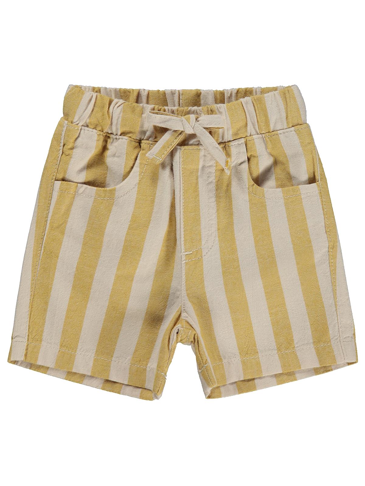 Civil Baby Çizgili 6-18 Ay Şort - Hardal