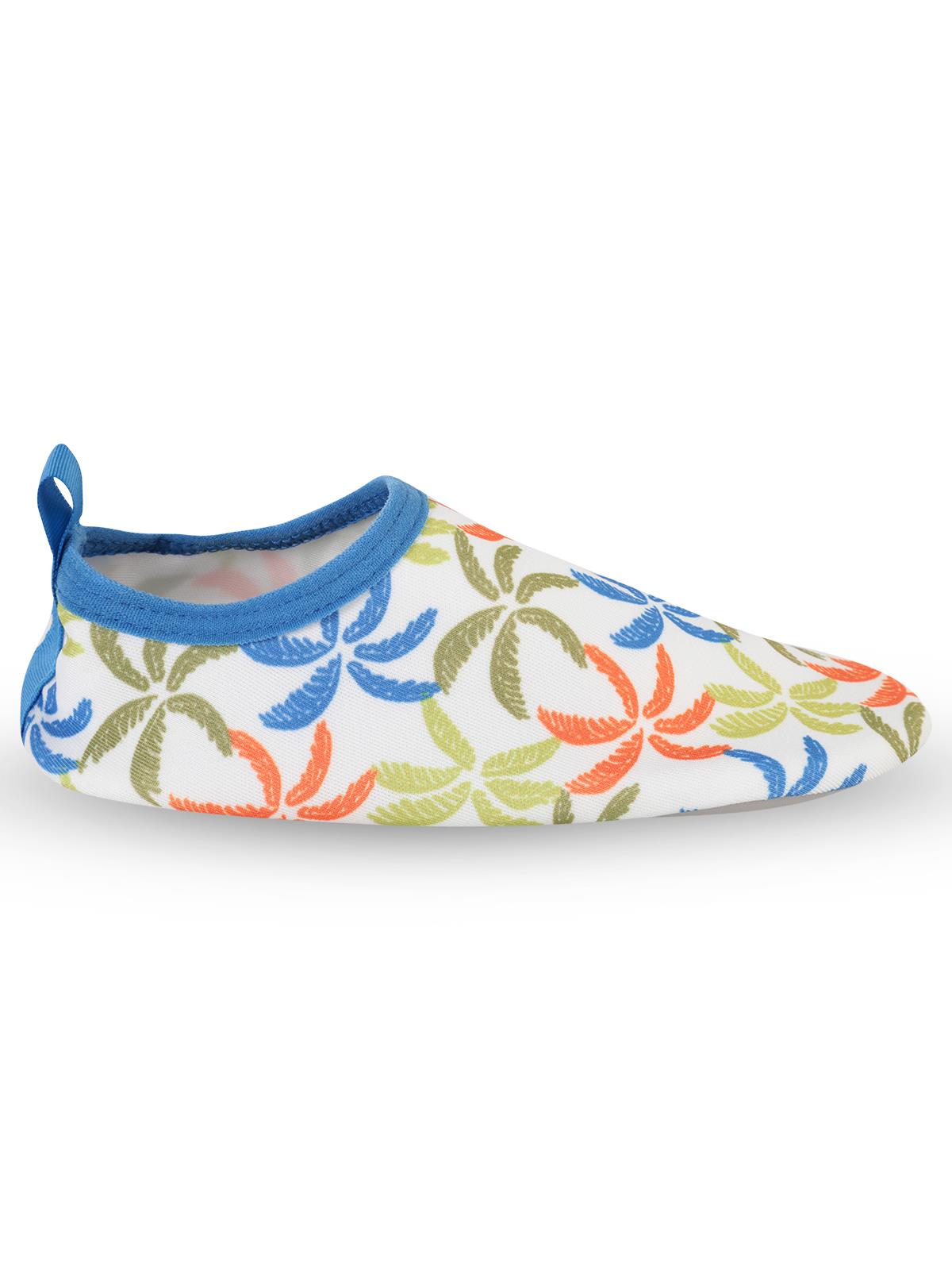 Civil Boys Palmiye Baskılı Tabansız 26-30 Numara Deniz Ayakkabısı - Beyaz