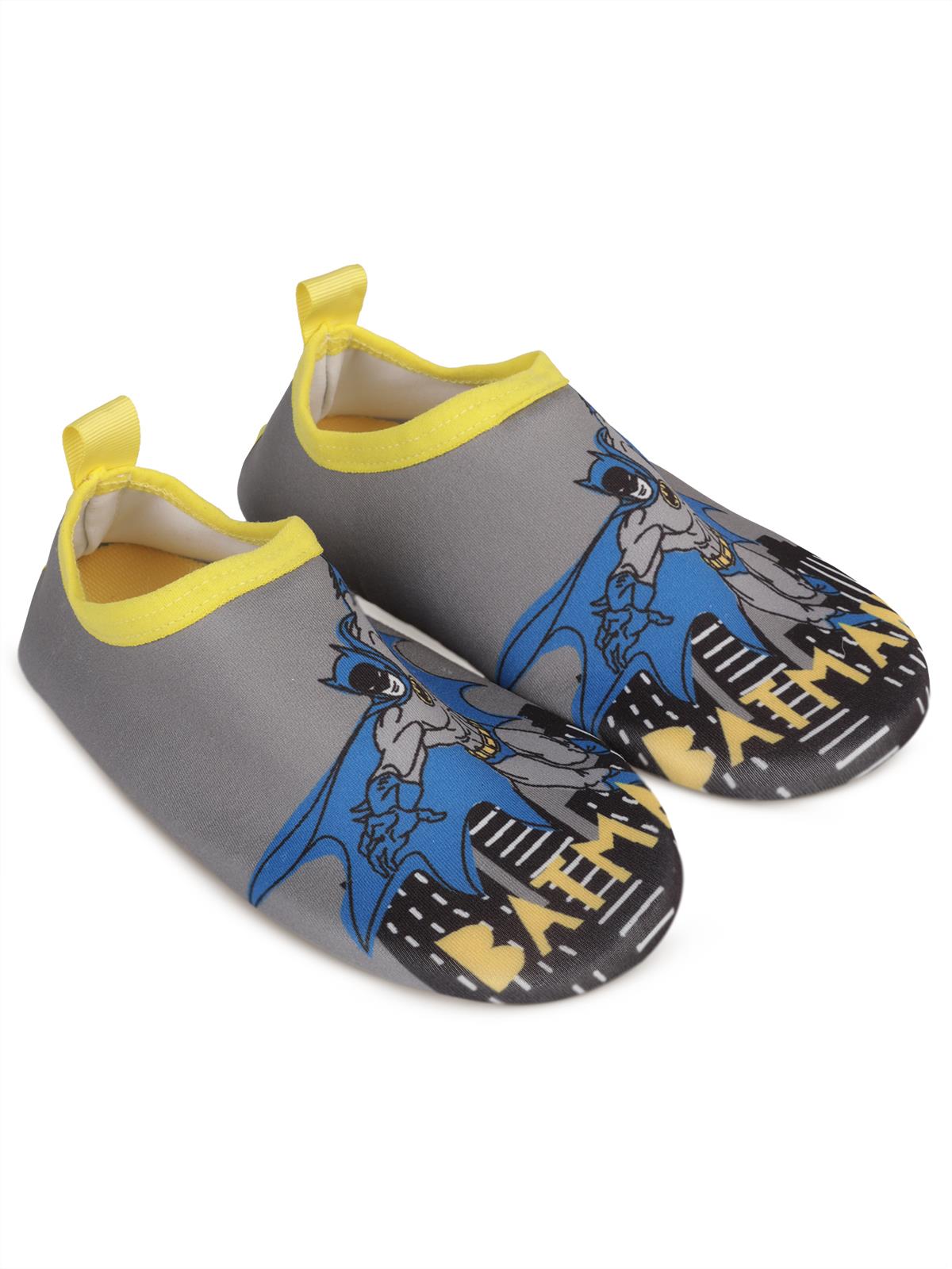 Batman Baskılı Tabanlı 26-30 Numara Deniz Ayakkabısı - Gri