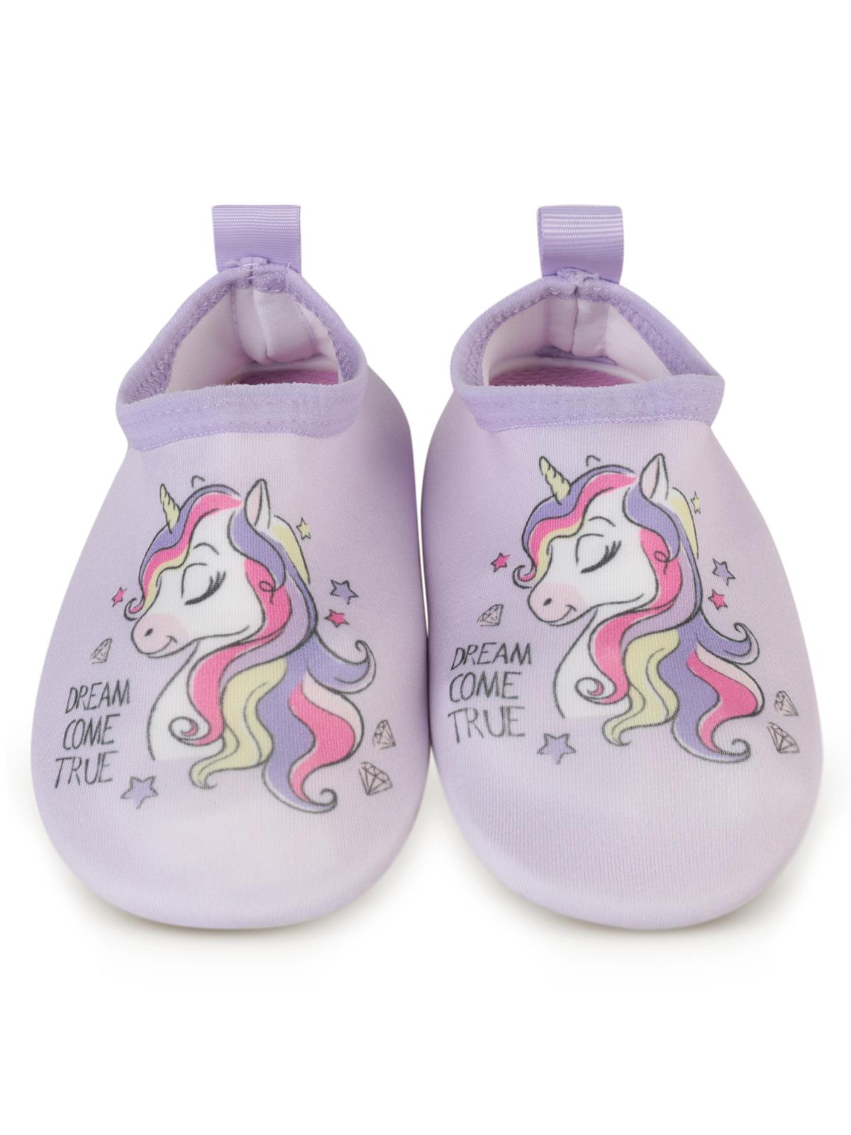 Civil Girls Unicorn Baskılı Tabanlı 20-24 Numara Deniz Ayakkabısı - Lila