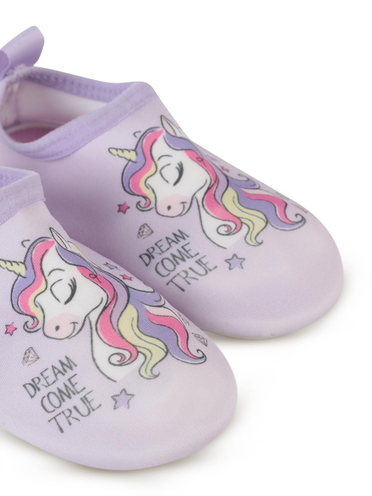 Civil Girls Unicorn Baskılı Tabanlı 20-24 Numara Deniz Ayakkabısı - Lila