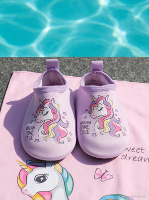 Civil Girls Unicorn Baskılı Tabanlı 20-24 Numara Deniz Ayakkabısı - Lila