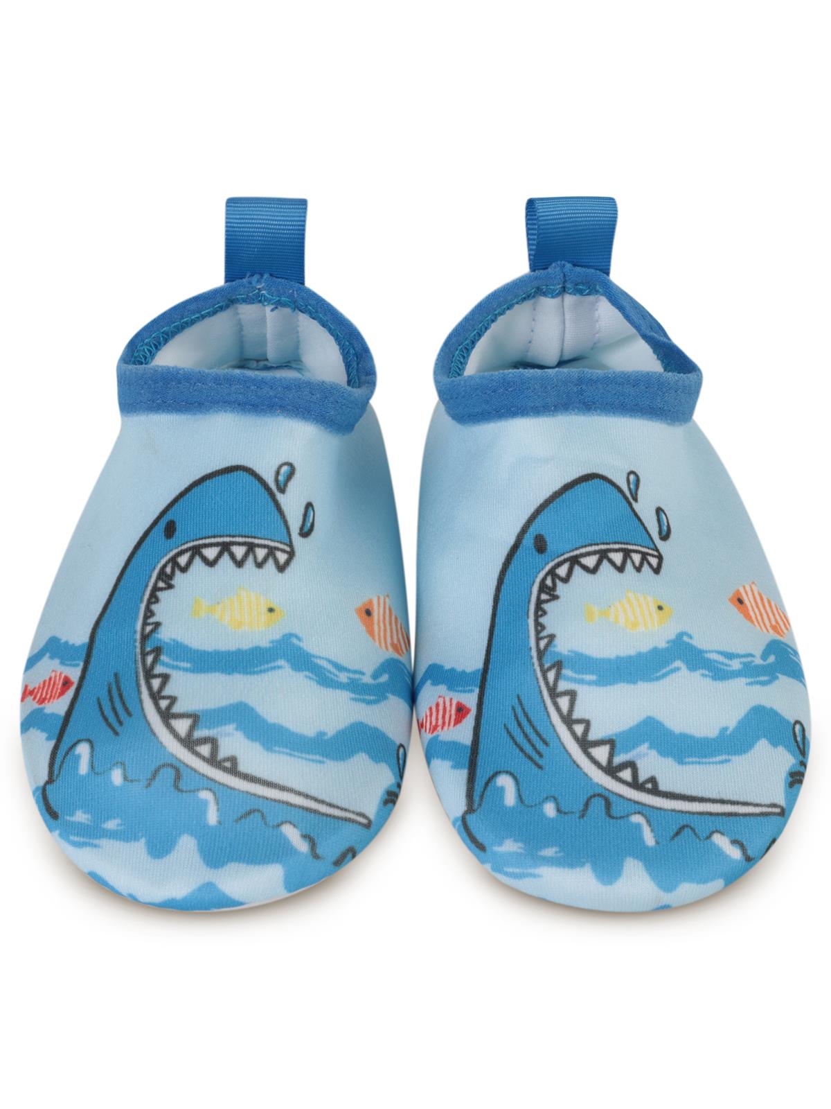 Civil Boys Köpekbalığı Baskılı Tabanlı 20-24 Numara Deniz Ayakkabısı - Mavi